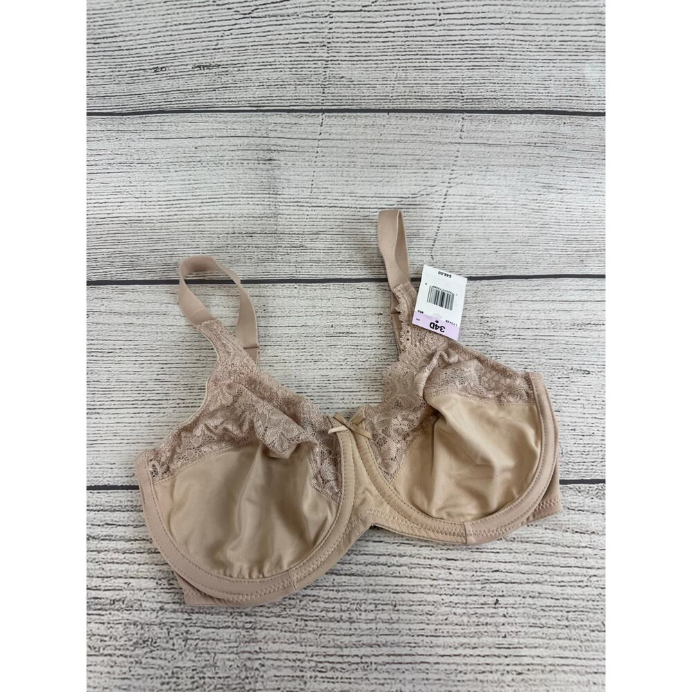 Bali Women's Cream Nude Minimizer Comfort Lace Underwire Bra Size 34D